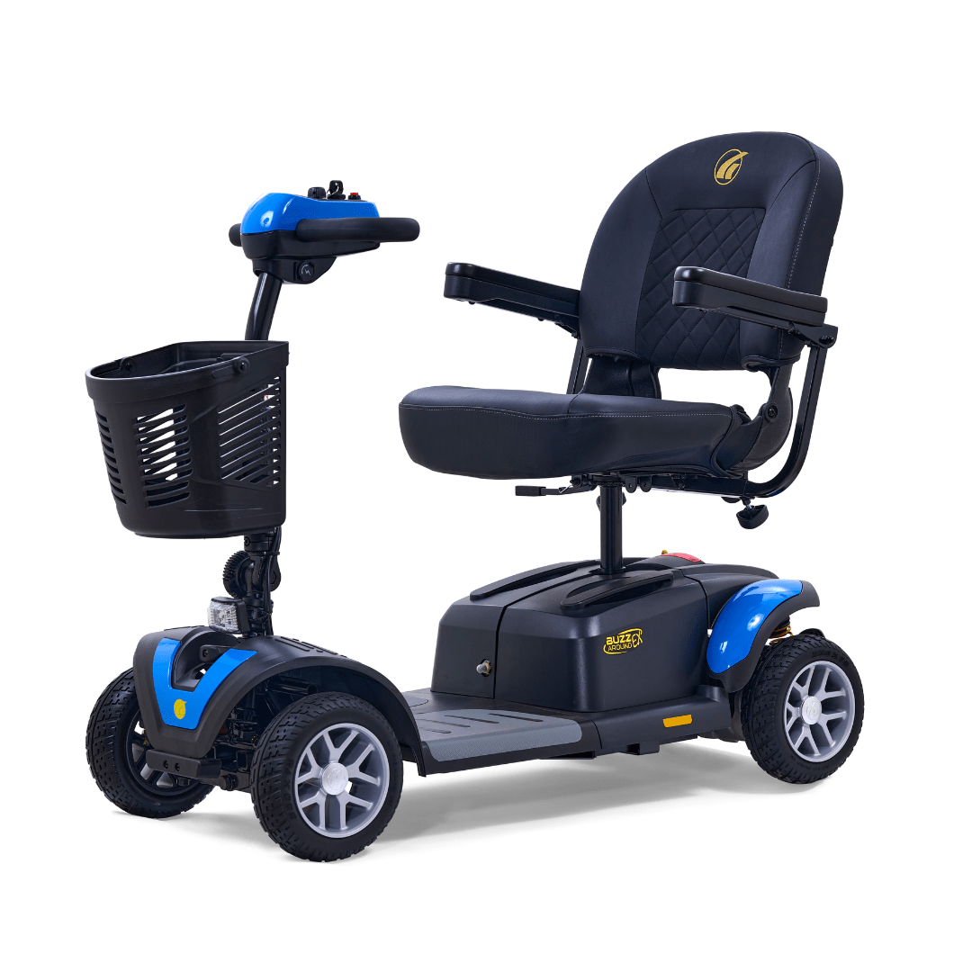 Buzzaround EX 4-Wheel Costal Blue Angled View