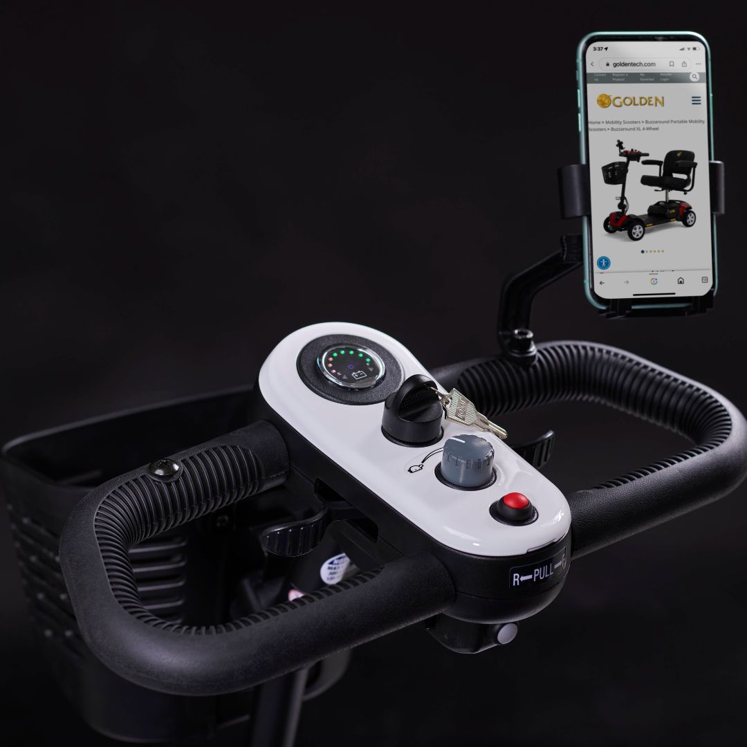 Buzzaround XL 4-Wheel Crisp White Tiller