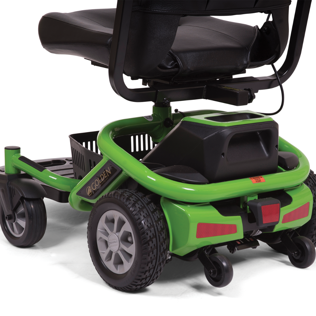 Golden LiteRider Envy Green Rear Angled View Closeup