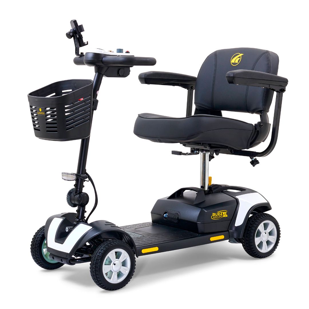 Buzzaround XL 4-Wheel Crisp White Angled View