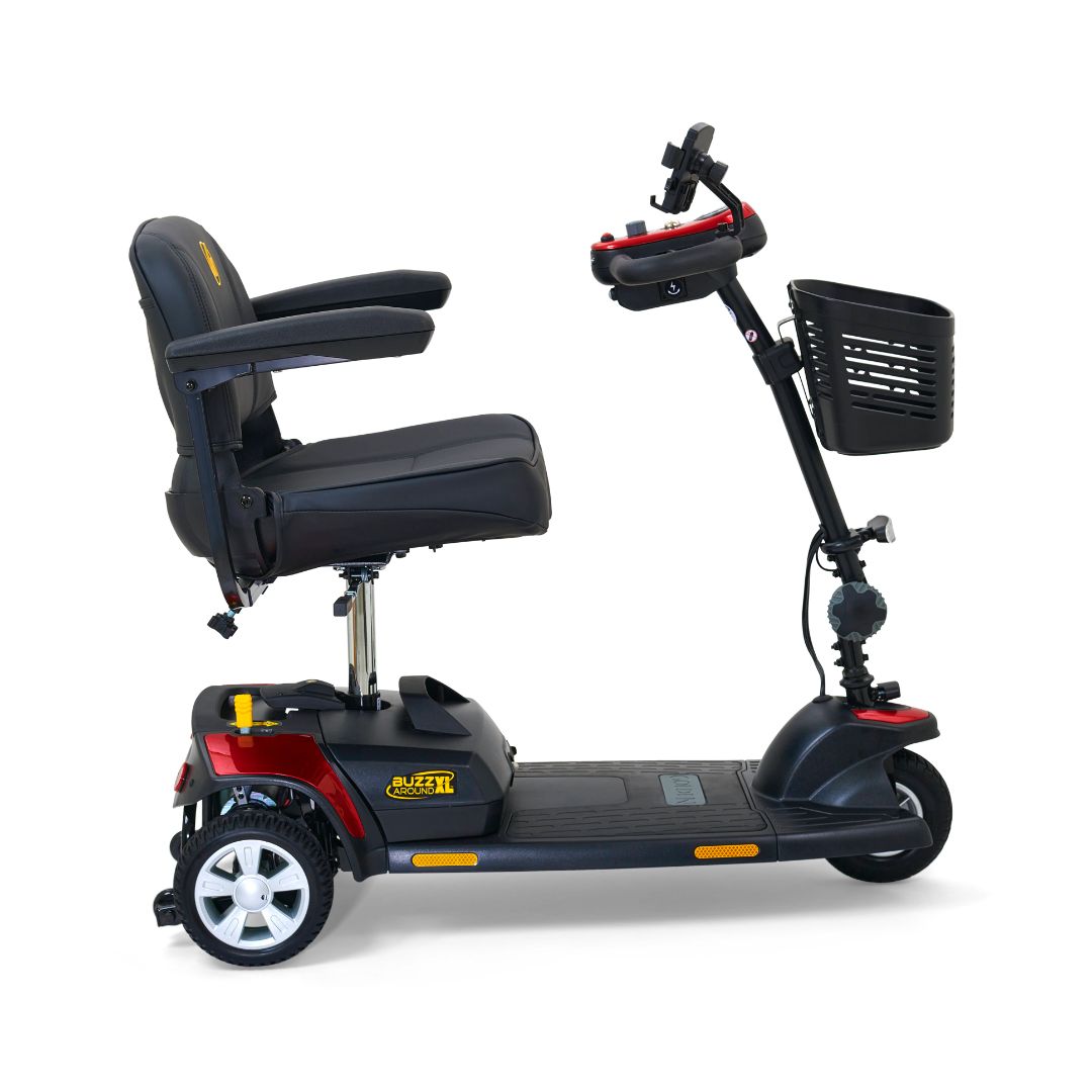 Buzzaround XL 3-Wheel Velvet Red Side View