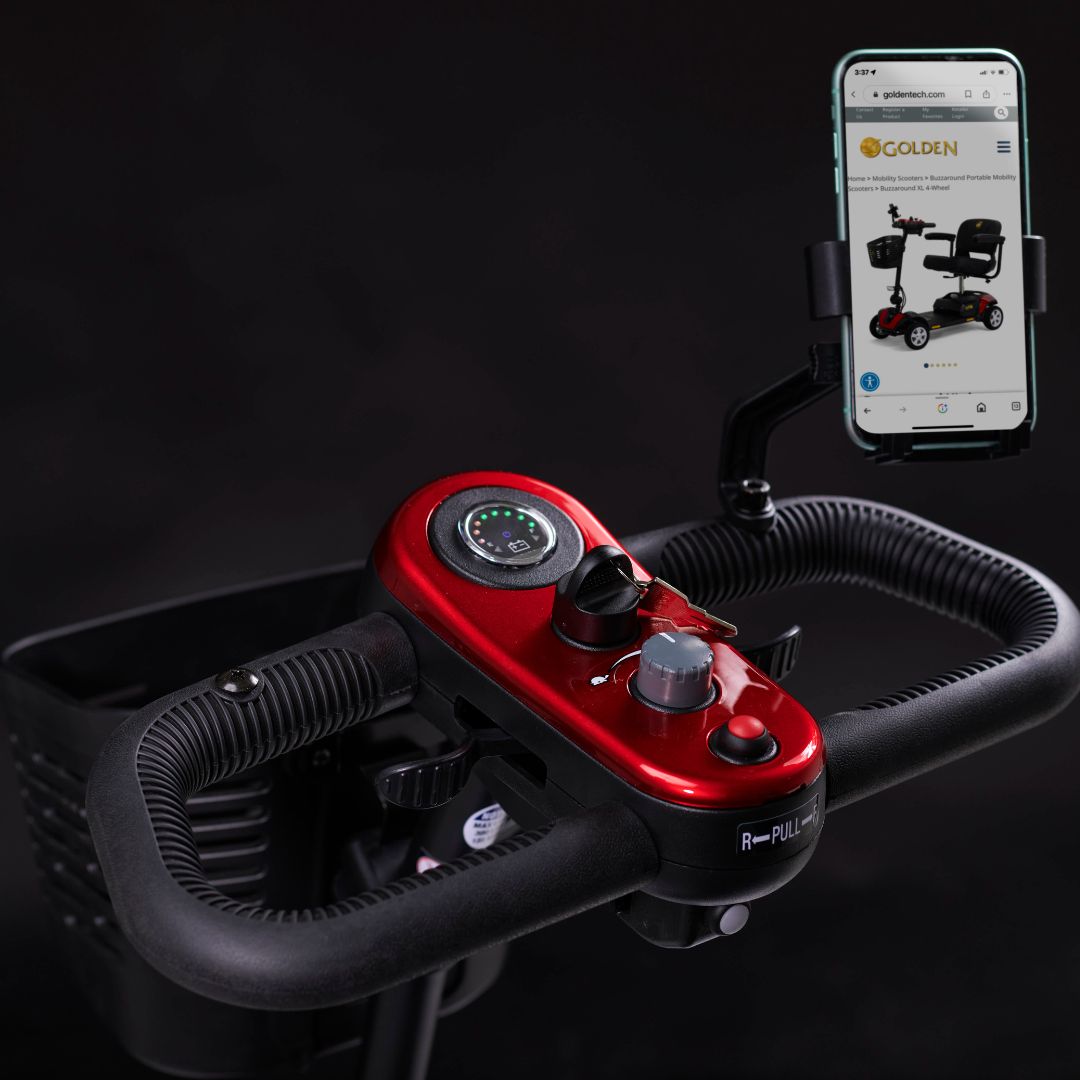 Buzzaround XL 3-Wheel Velvet Red Tiller