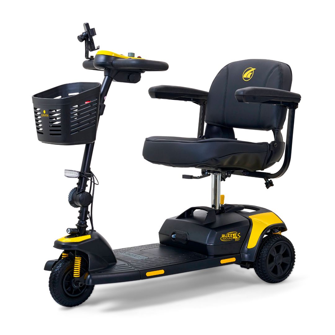 Buzzaround XLS-HD 3-Wheel Canary Yellow Angled View
