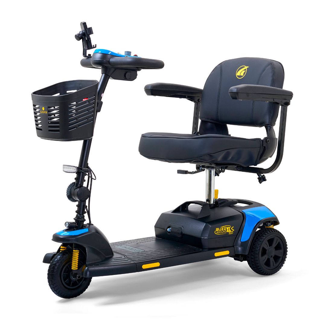 Buzzaround XLS-HD 3-Wheel Costal Blue Angled View