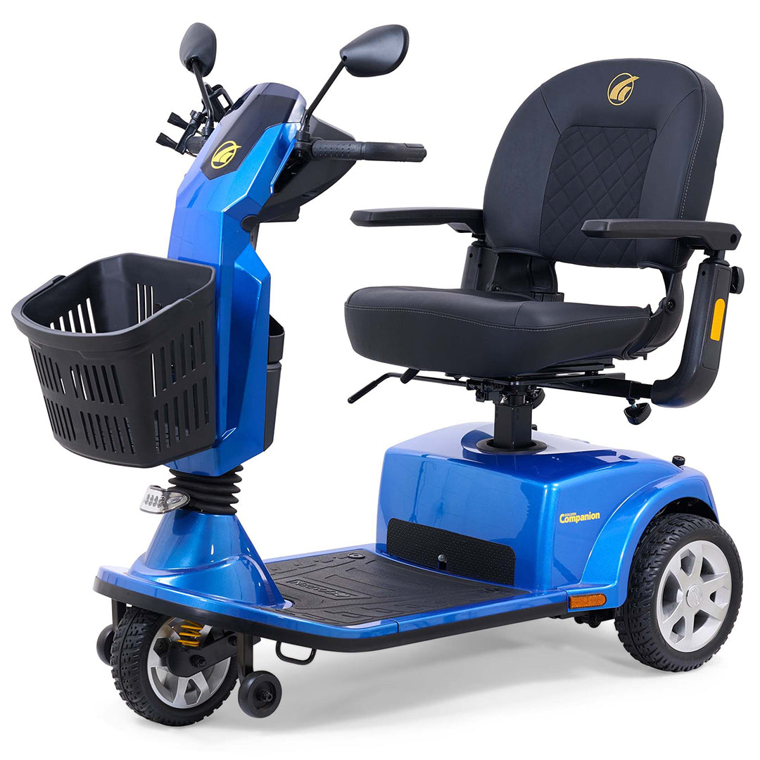 Companion 3-Wheel Full Size Azure Blue Left Angled View