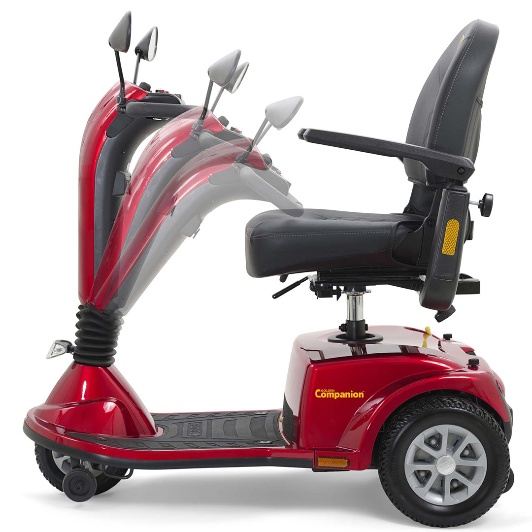 Companion 3-Wheel Full Size Crimson Red Adjustable Tiller