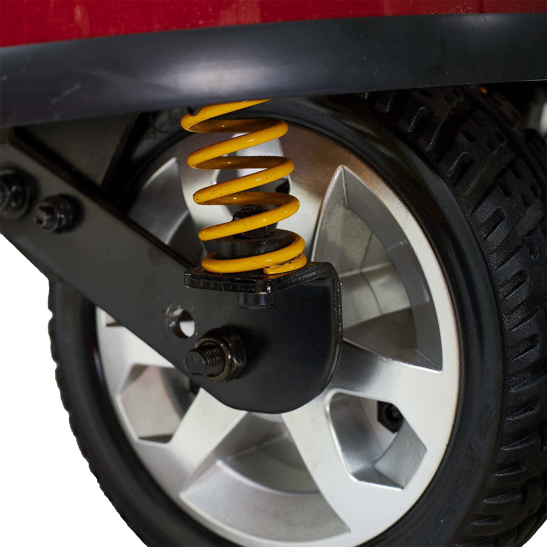 Companion 3-Wheel Full Size Crimson Red Suspension Closeup