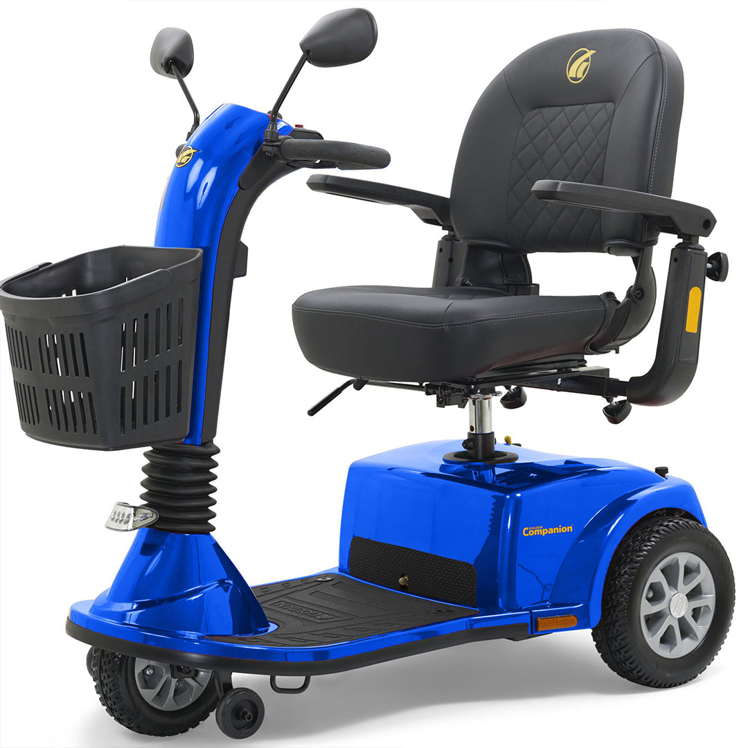 Companion 3-Wheel Mid Size Azure Blue Angled View