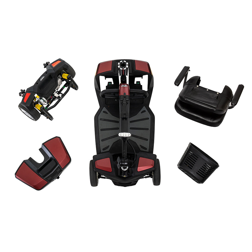 Go Go Endurance Li Garnet Red Disassembled View