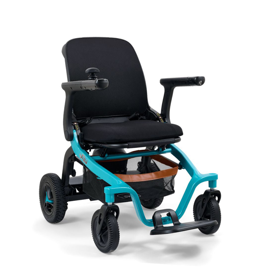 Golden Ally Power Wheelchair Teal  Angled View