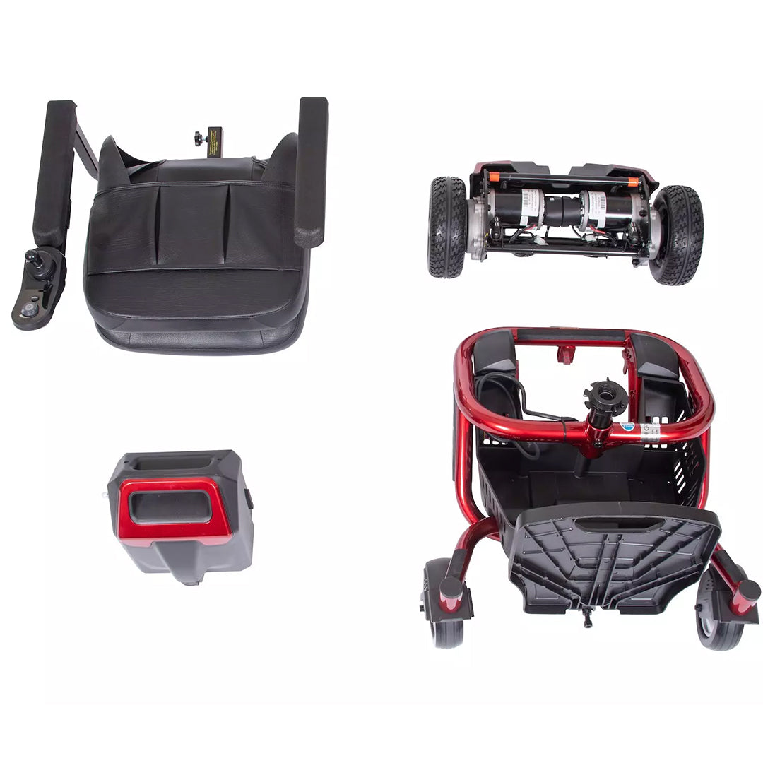 Golden LiteRider Envy Red Disassembled View