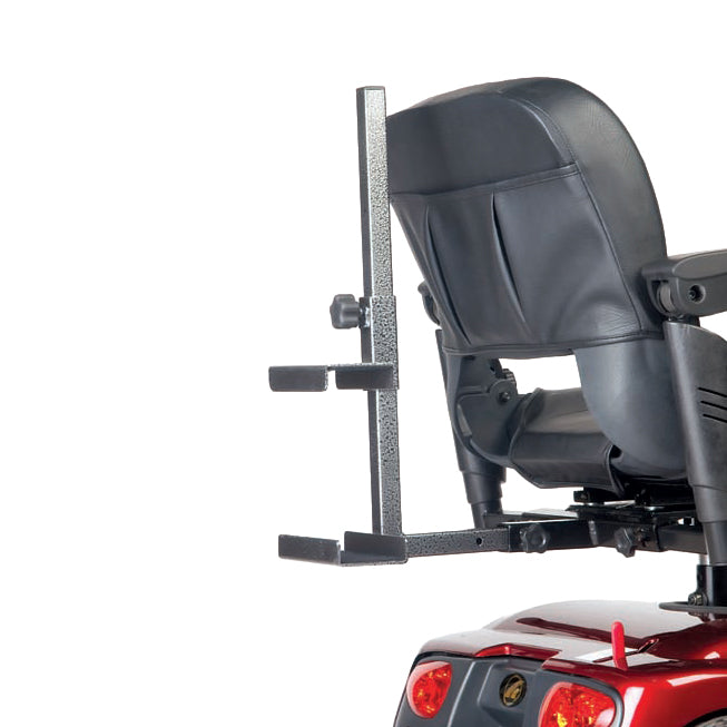 Golden Quad Cane Holder on the back of a power chair