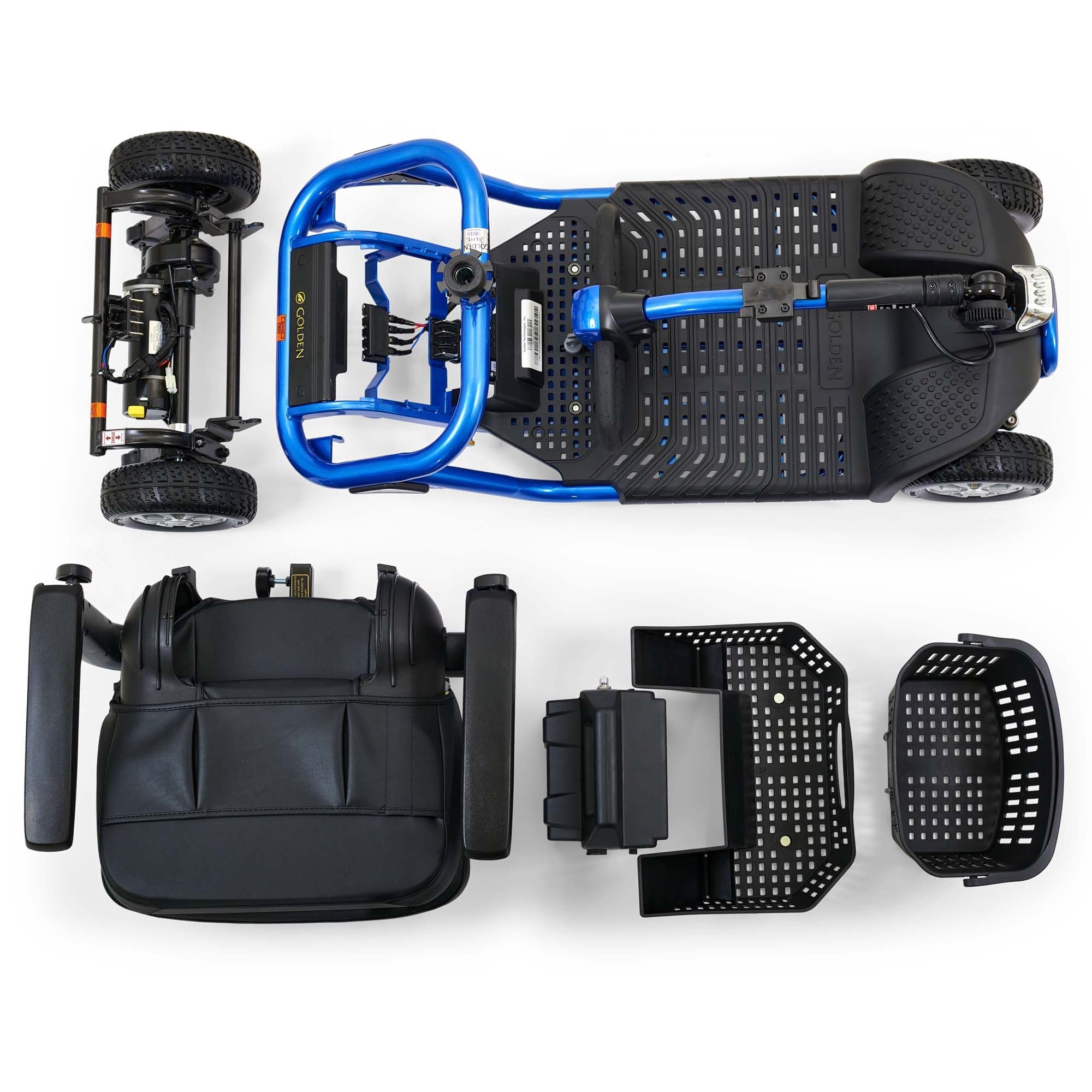 LiteRider 4-Wheel Blue Disassembled View