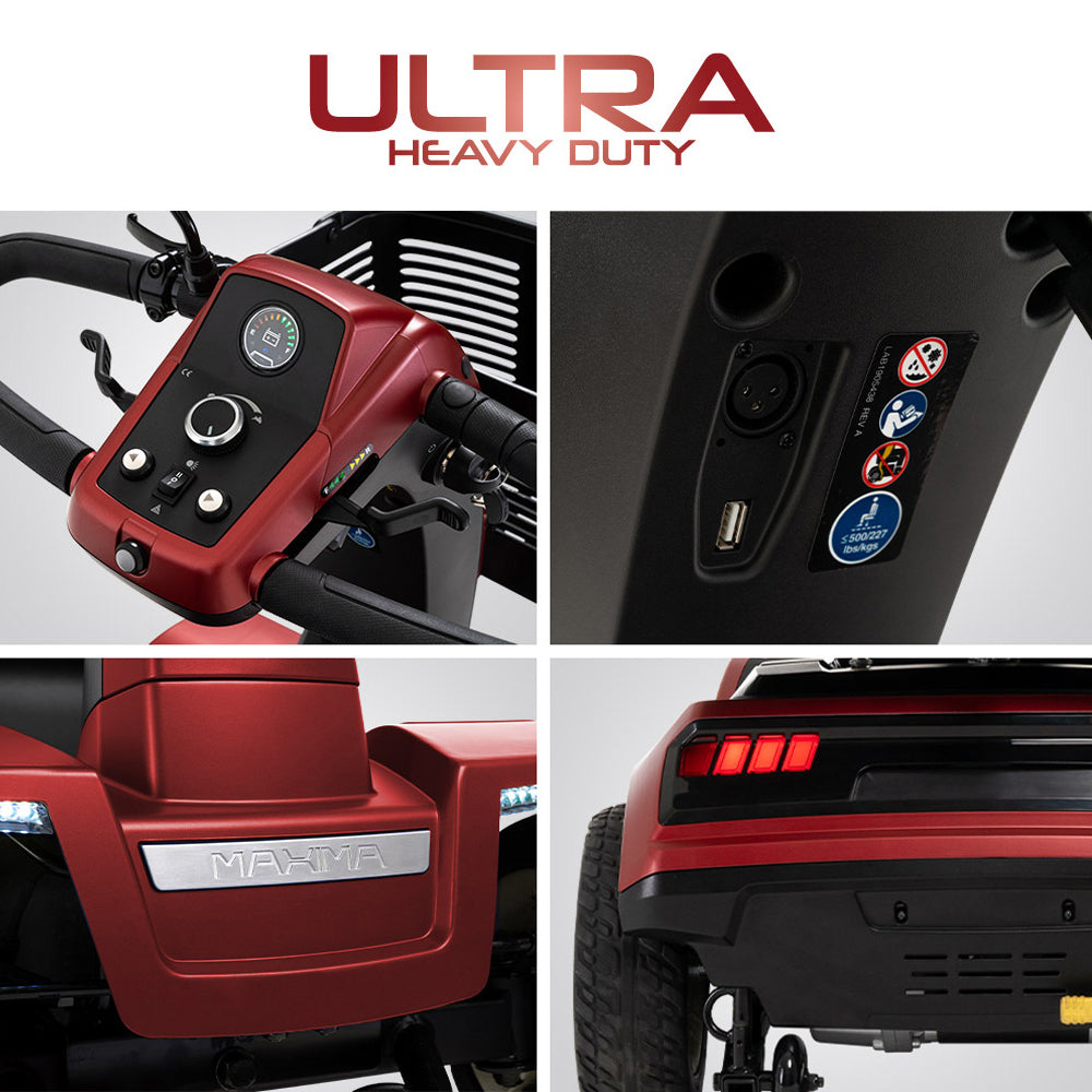 Maxima 4-Wheel Garnet Red Features