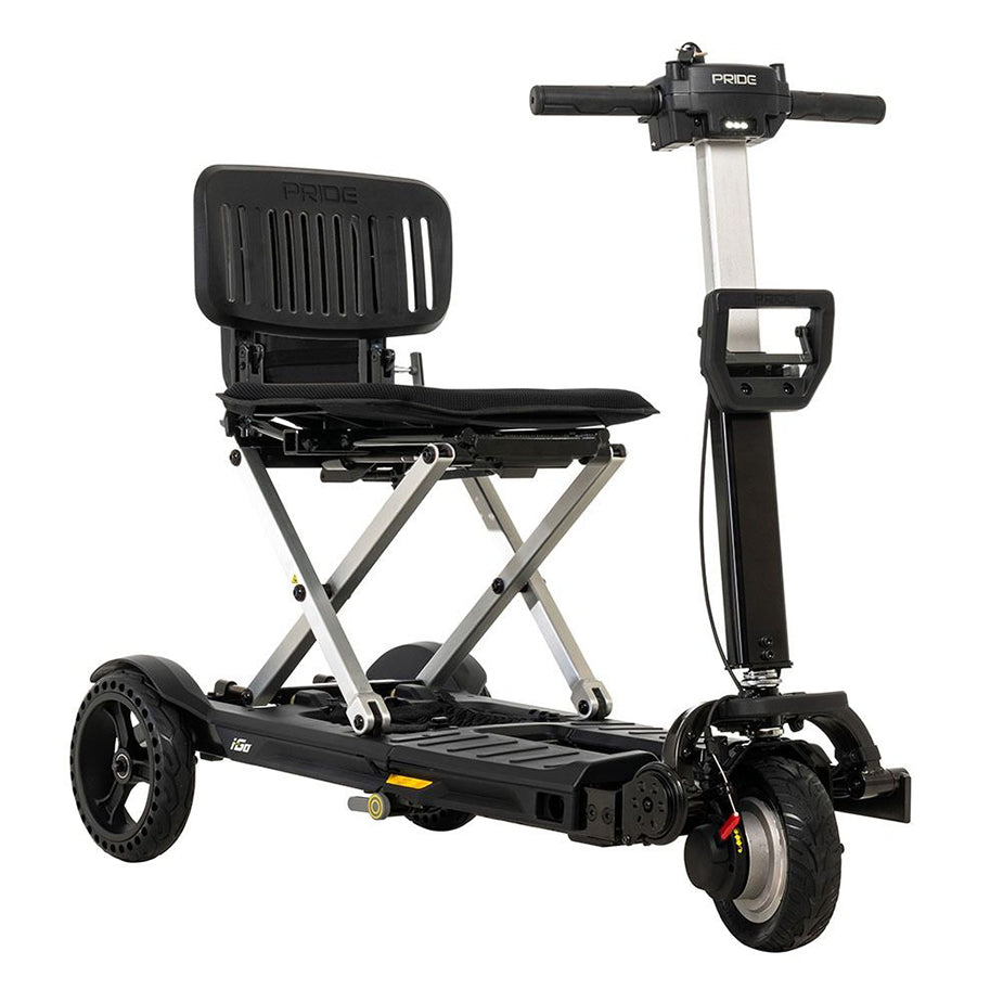 Pride i-Go Folding Scooter Black Angled View