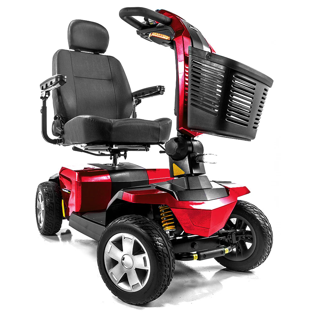 Pride Mobility Victory LX Sport Mobility Scooter Candy Apple Red Angled View