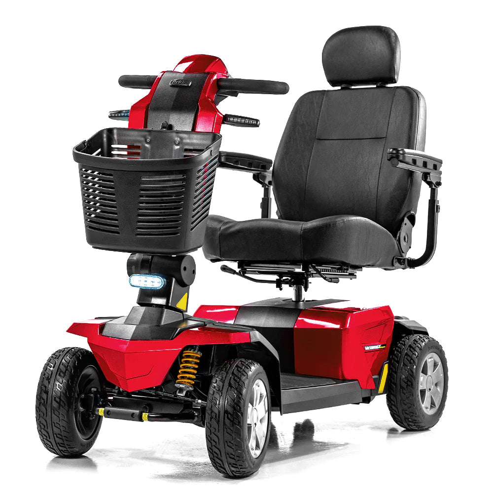 Pride Mobility Victory LX Sport Mobility Scooter Candy Apple Red Angled Left View