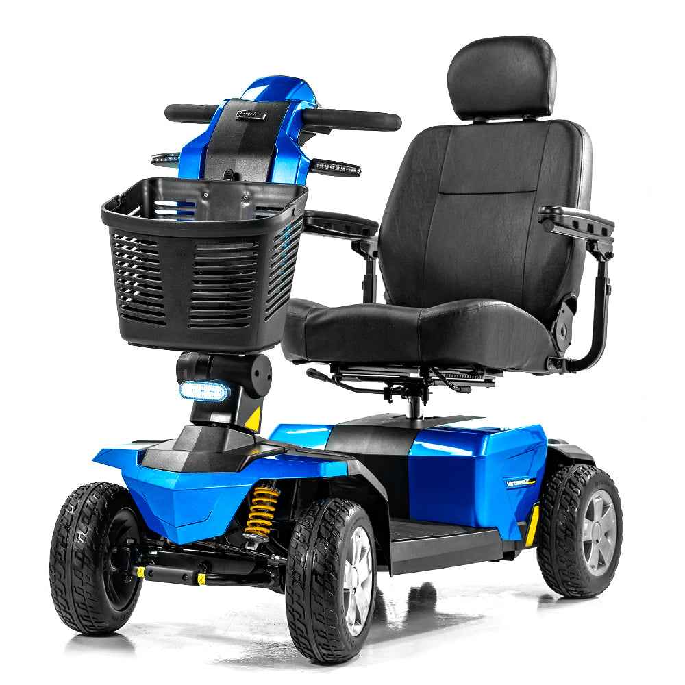 Pride Mobility Victory LX Sport Mobility Scooter True Blue Left Angled View