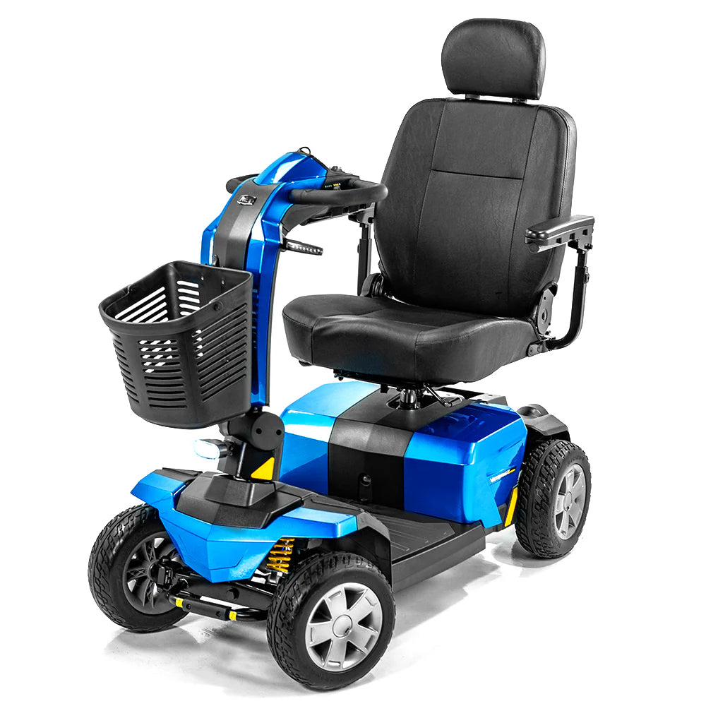 Pride Mobility Victory LX Sport Mobility Scooter True Blue Angled View Left