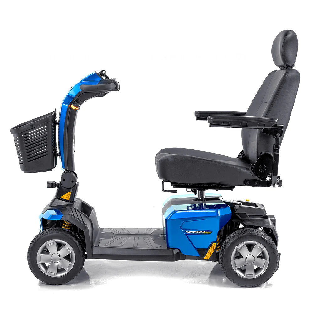 Pride Mobility Victory LX Sport Mobility Scooter True Blue Side View