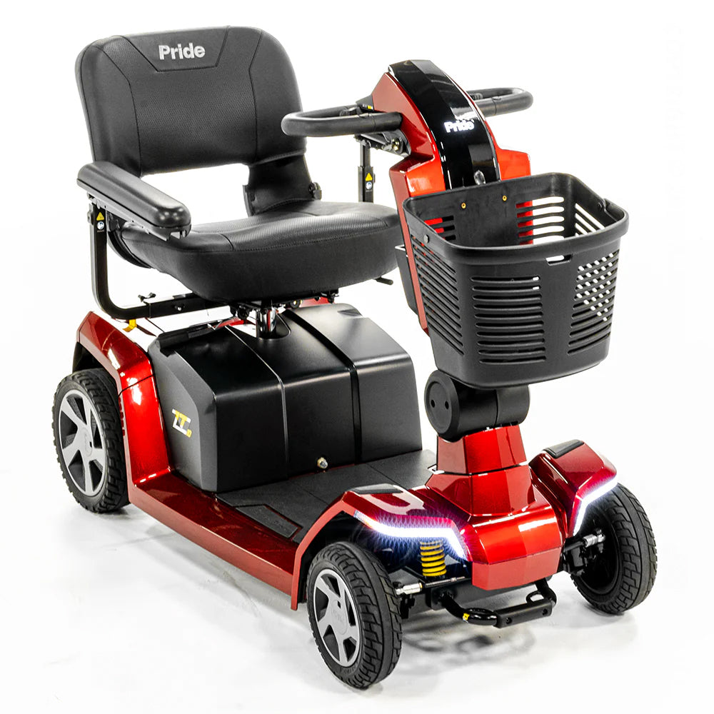 Pride Zero Turn 10 Right Angle View Candy Apple Red