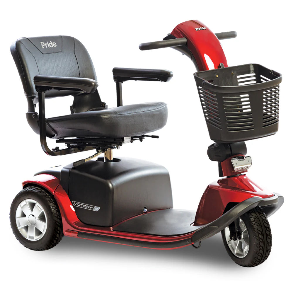 Victory 10 3-Wheel Candy Apple Red Angled View