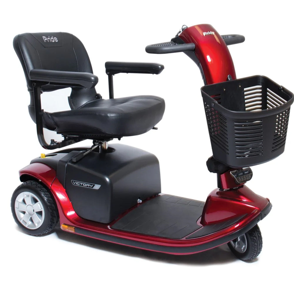 Victory 9 3-Wheel Candy Apple Red Angled View
