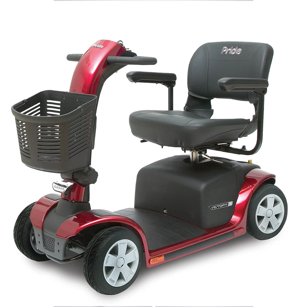 Victory 9 4-Wheel Candy Apple Red Left Angled View