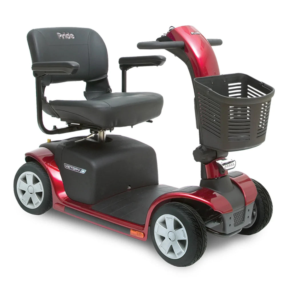 Victory 9 4-Wheel Candy Apple Red Angled View