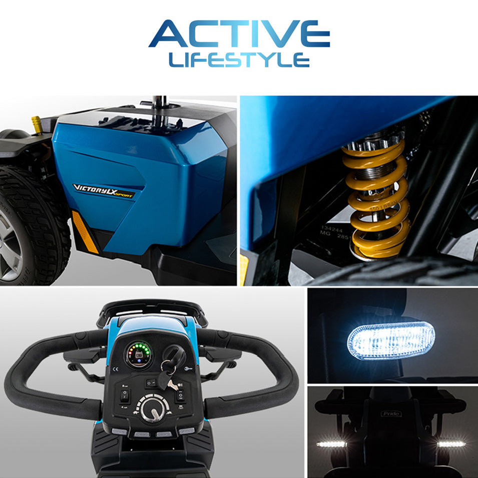 Pride Mobility Victory LX Sport Mobility Scooter Feature Closeups